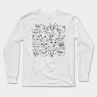 Cats! (Black Ink) Long Sleeve T-Shirt